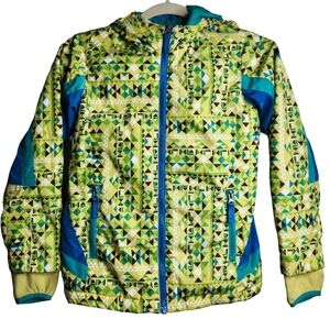 Kids Lands End Zipper Hooded Stormer Jacket Spring Coat Small 7-8 Grow-a-longs